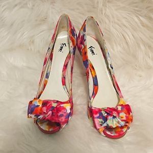 Floral Print Heels